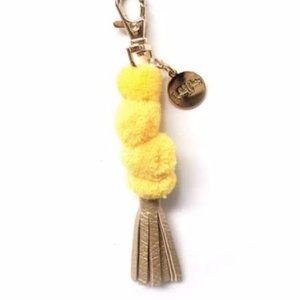 Packed Party The Details Pom Pom Keychain Yellow NWT